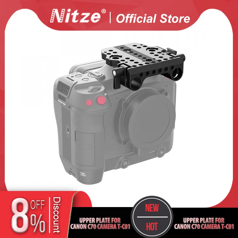 

NITZE TOP PLATE FOR CANON C70 CAMERA - T-C01