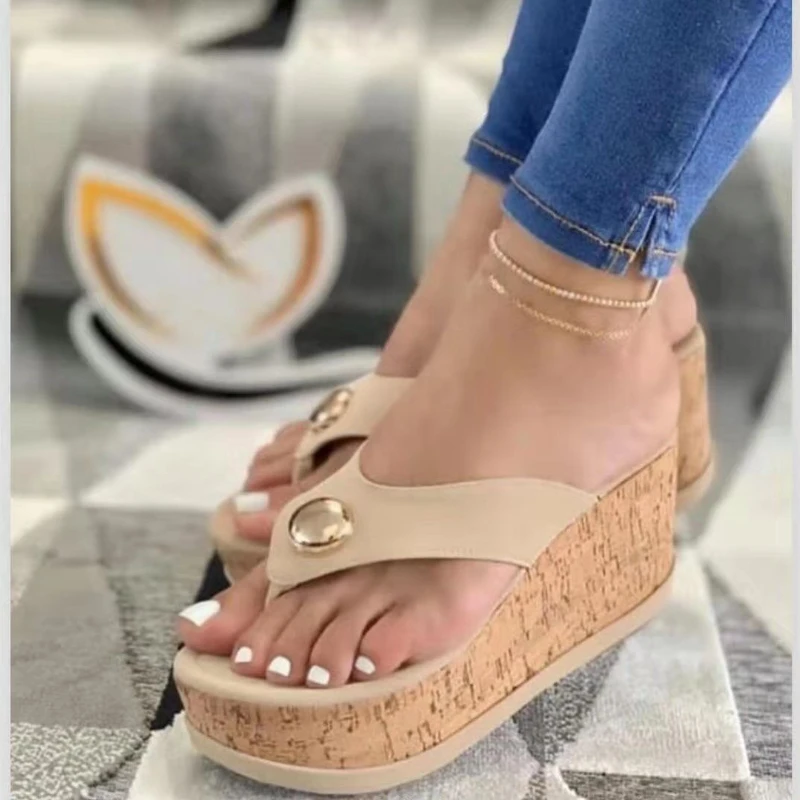 

2022 Summer Women's Shoes Women Plus Size Beach Women Sandals Wedge Slippers Women Platform Sandals
