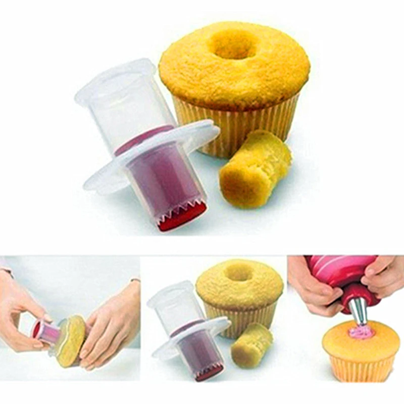 

1PC Color Random Cupcake Corer Tools Cupcake Corer Plunger Cutter DIY Cupcake Corer Cake Cored Remove Device Muffin Cup Cakes
