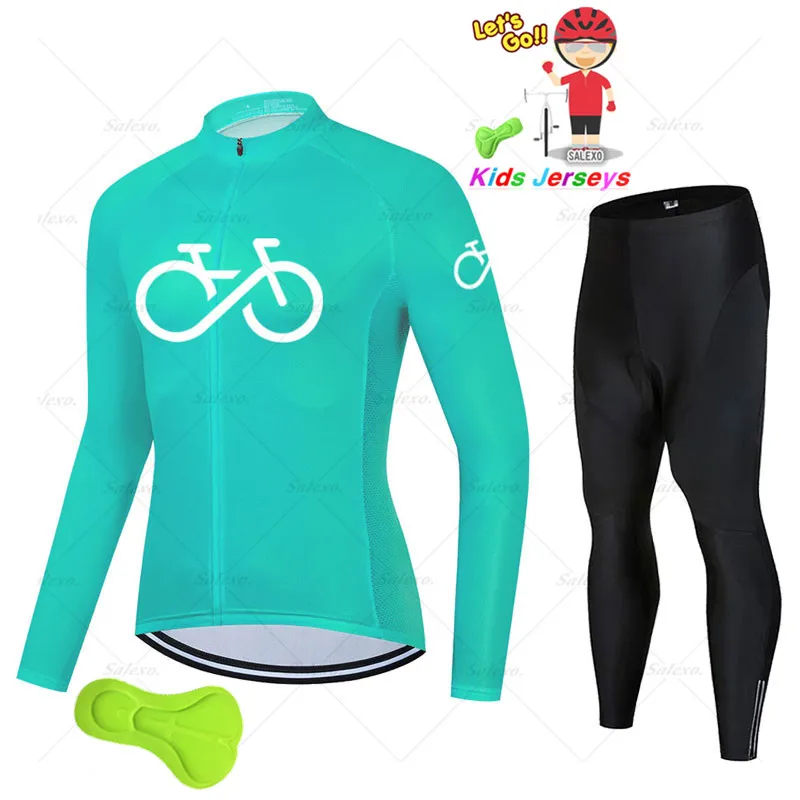 

2022 Spring and Fall Kids Long Sleeve Cycling Sets Bicycle Clothing Boys and Girls Mountain Cycling Clothes Suits Ropa Ciclismo
