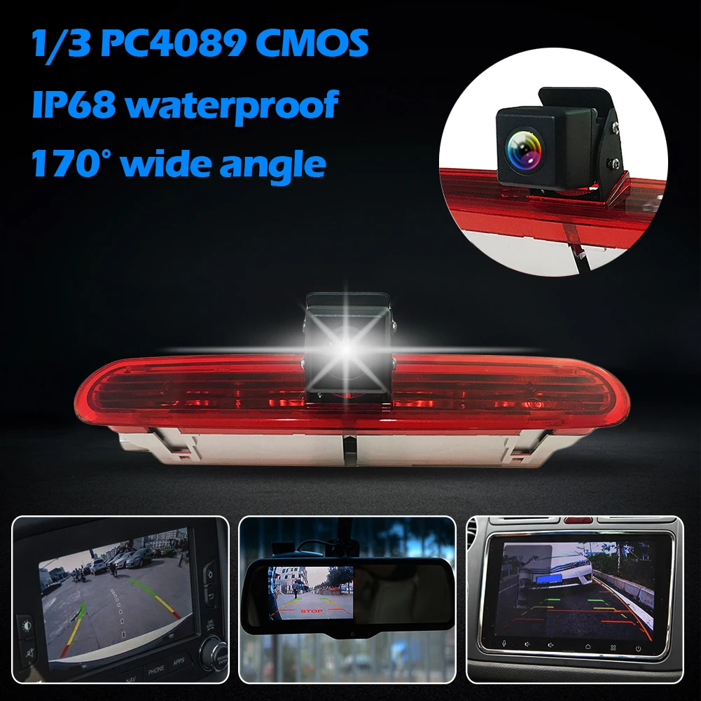 

Rear View Camera IP68 Waterproof LED 3rd Brake Light Outdoor Anti-resistance Repairing Parts for Fiat Doblo Opel Combo