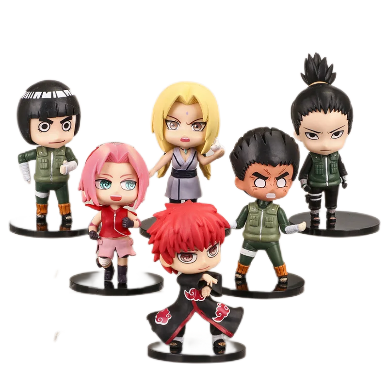 

Anime Naruto Shippuden Figure Rock Lee Nara Shikamaru Haruno Sakura Tsunade Action Figurine Doll Model Figma Toys Children