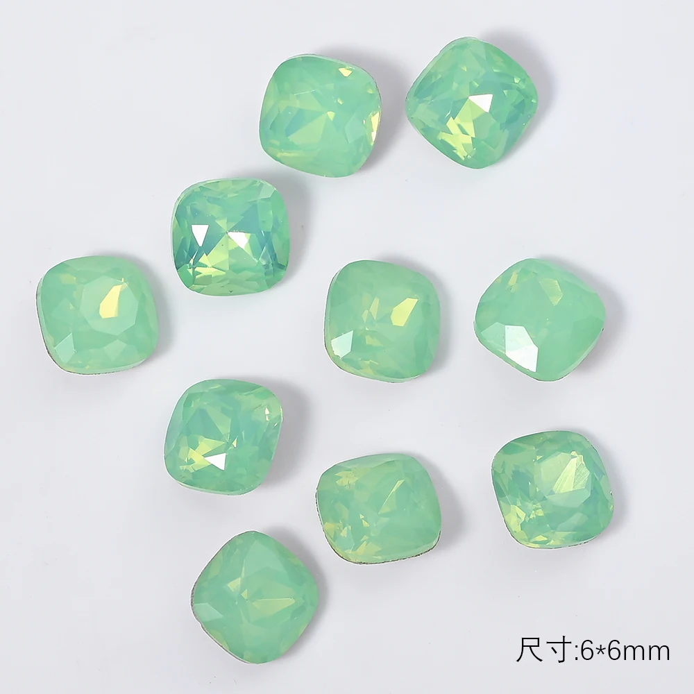 

10Pcs/Lot Luxury Square Glass 3D Nail Art Rhinestone Crystal Diamond Stone strass Jewelry Manicure Alloy Charms Accessories