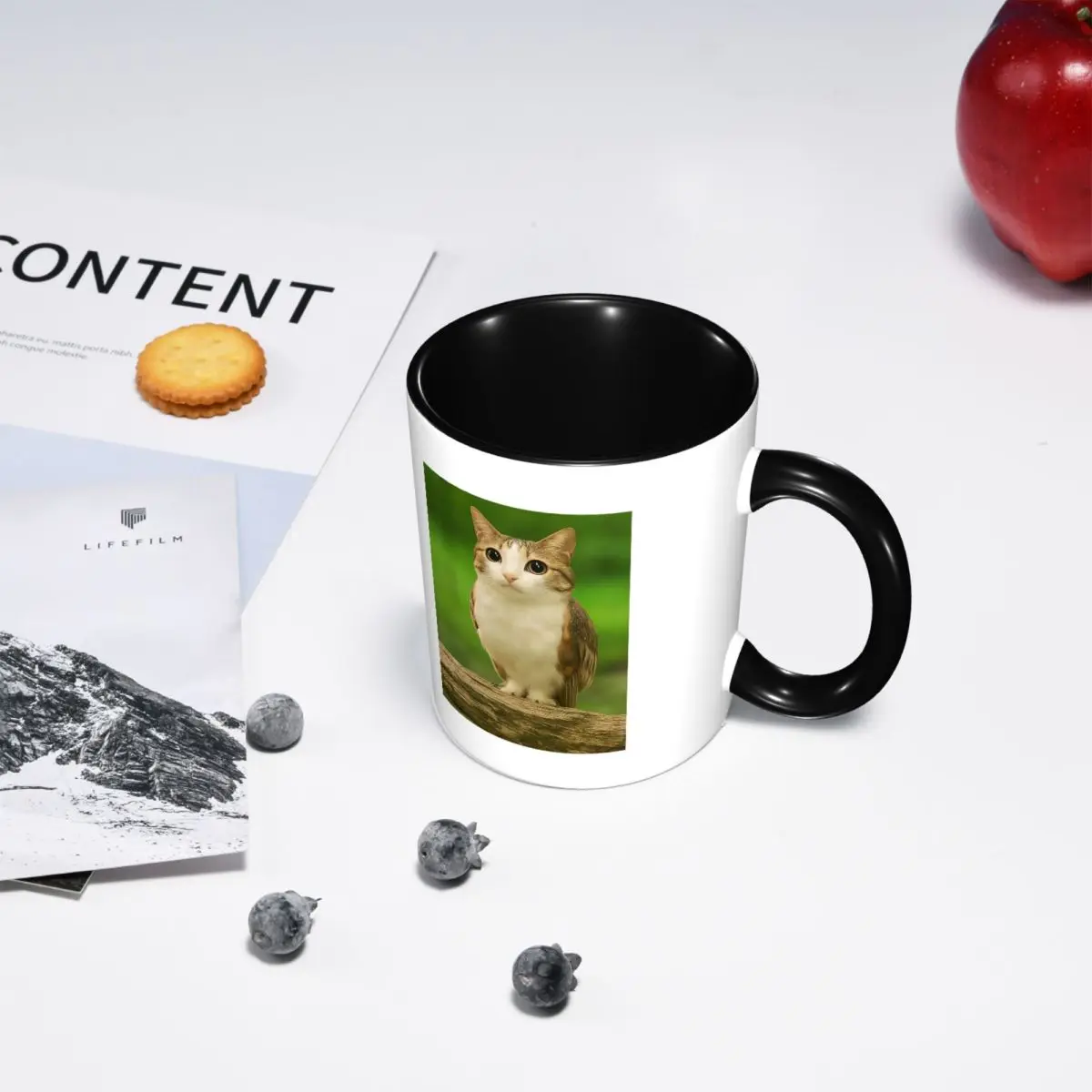 Фото Забавная керамическая кружка Meowl Cat Owl с мемом, трендовая в интернете, для кофе, чая, молока, подарок для друзей №5