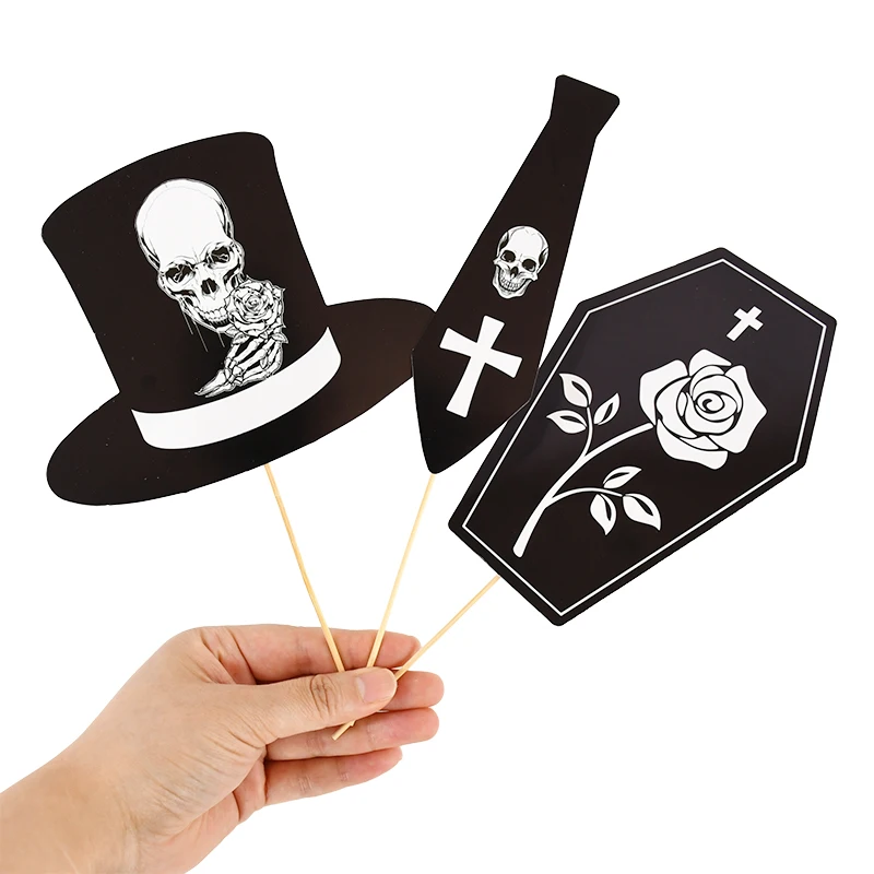 Реквизит для Фотокабины на день рождения Death To My 20s бумажная маска со скелетом и