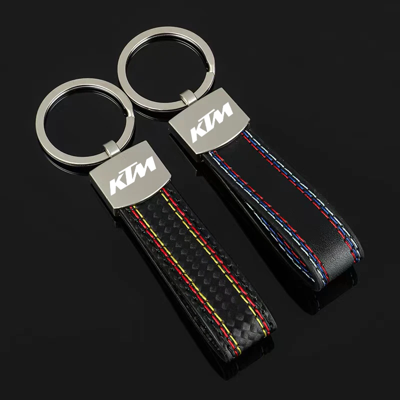 

Laser engraving Premium leather motorcycle key chain Suitable for KTM RC Duke 390 200 790 890 690 250 125 990 300 Adventure 129