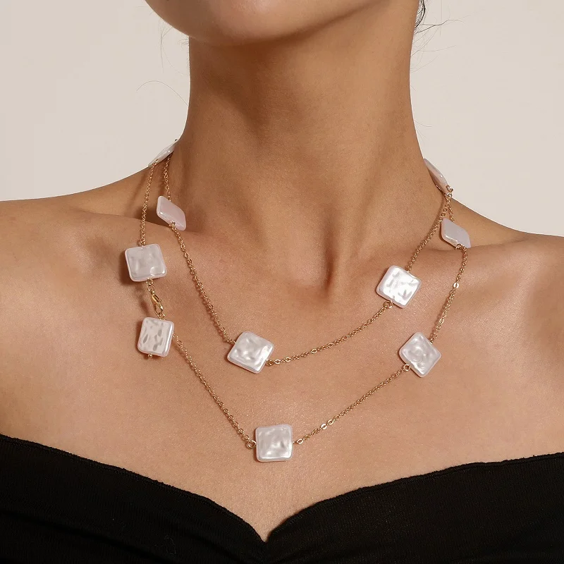 

Женское Ожерелье с кулоном из искусственного жемчуга, в стиле бохо