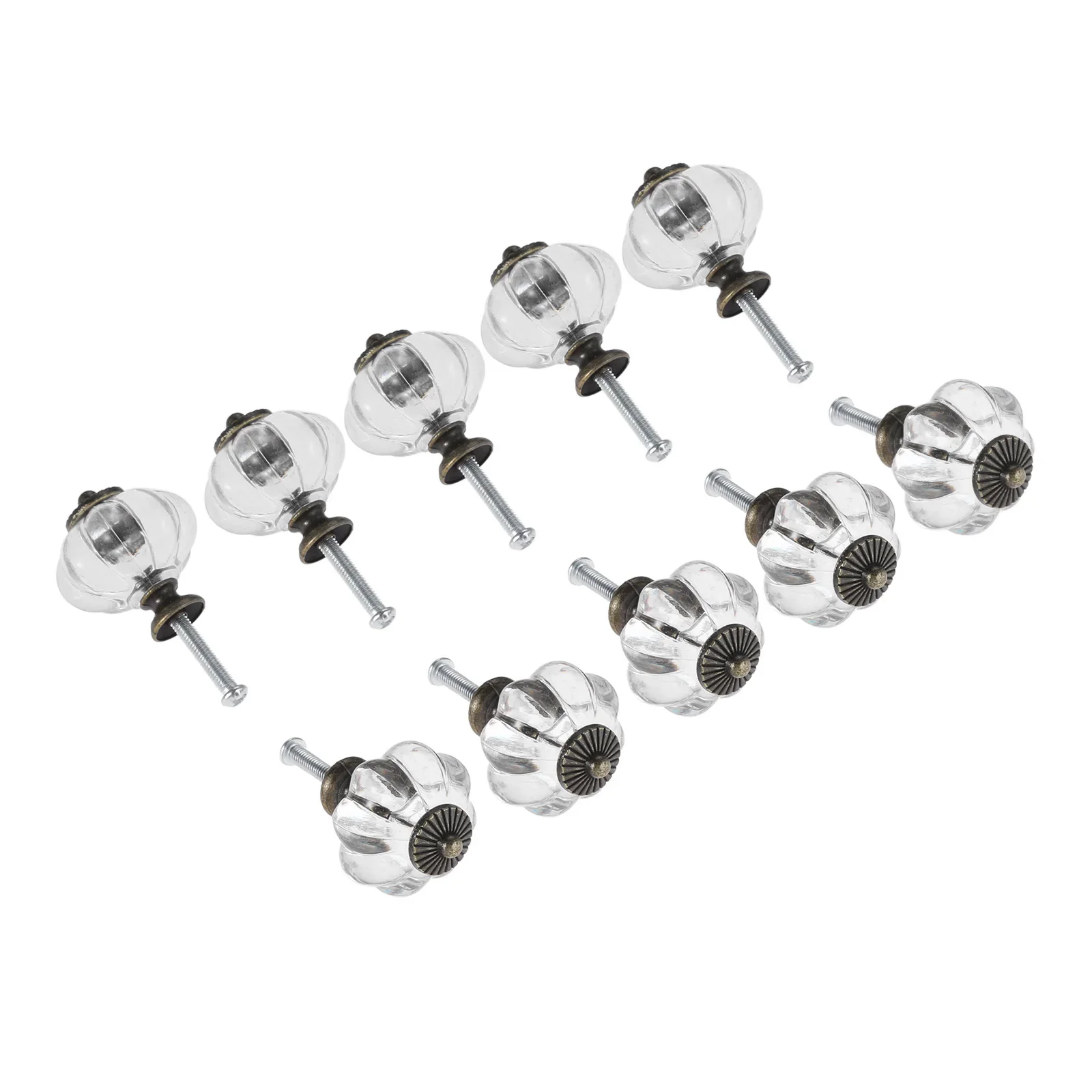 

Прозрачные ручки-кнопки в форме тыквы 6 шт.