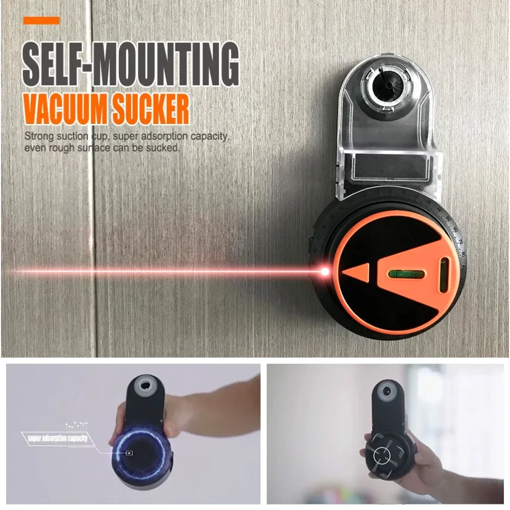 

Электрический сверлильный пылесборник с лазерным уровнем на 360 °, съемные настенные инструменты для вакуумной чистки