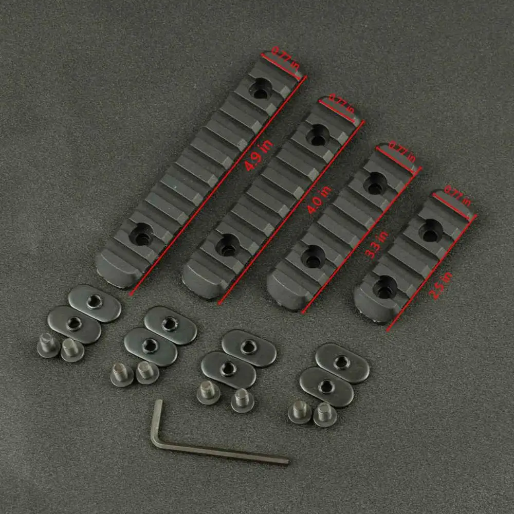 

Tactical 4PCS Nylon MOE MLOK M-LOK 20mm Rail Scope Mount For AR 15 Airsoft Rifle Flashlight Rail