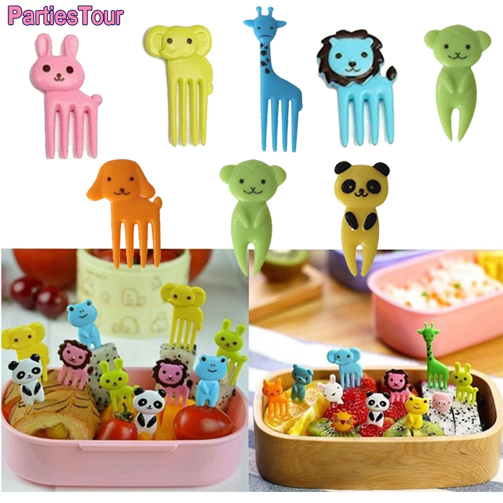 

30 шт., вилки для фруктов в виде животных