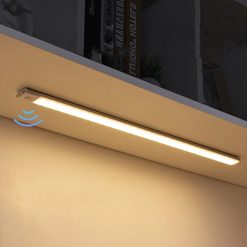

LED Night Light Wireless USB Night Light with Motion Sensor Wardrobe Lamps for Kitchen Cabinet Bedroom Wardrobe 10/20/30/40CM