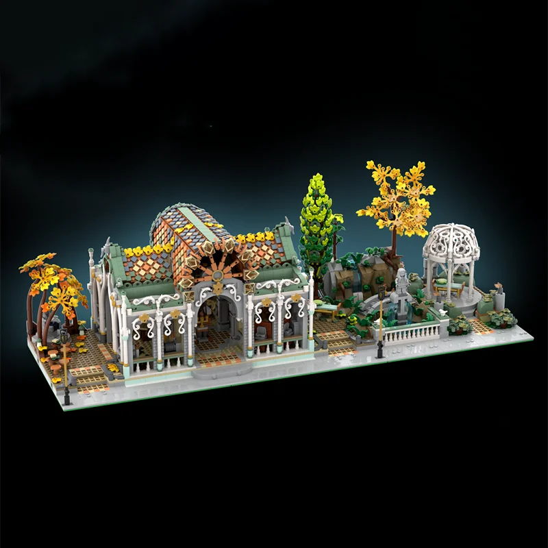 4425 деталей MOC Эльфийский рынок - модификация Ривенделла, модульные здания, модель игрушечных строительных блоков, рождественский подарок, архитектура (art.: 3920dcd3d2298) - 3920dcd3d2298