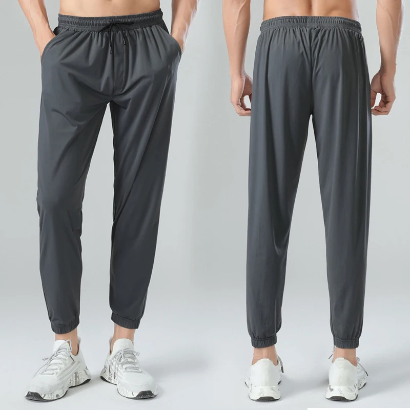 Joggers Track Pants Elastic Waist Sport Casual Trousers Nylo