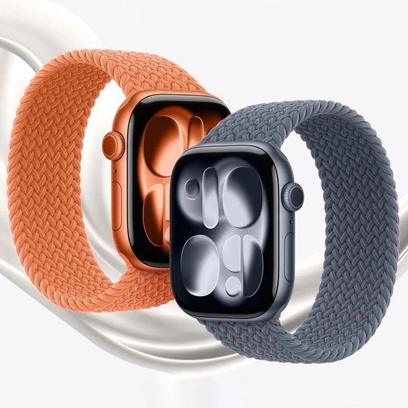 Фото Плетеный ремешок с петлей Solo для Apple Watch 11, ремешки 46 мм, 42 мм, 44 мм, 40 мм, 41 мм, 45 мм, 49 мм, correa iWatch series 10 9 8 SE 7 6 Ultra 3 2 №2