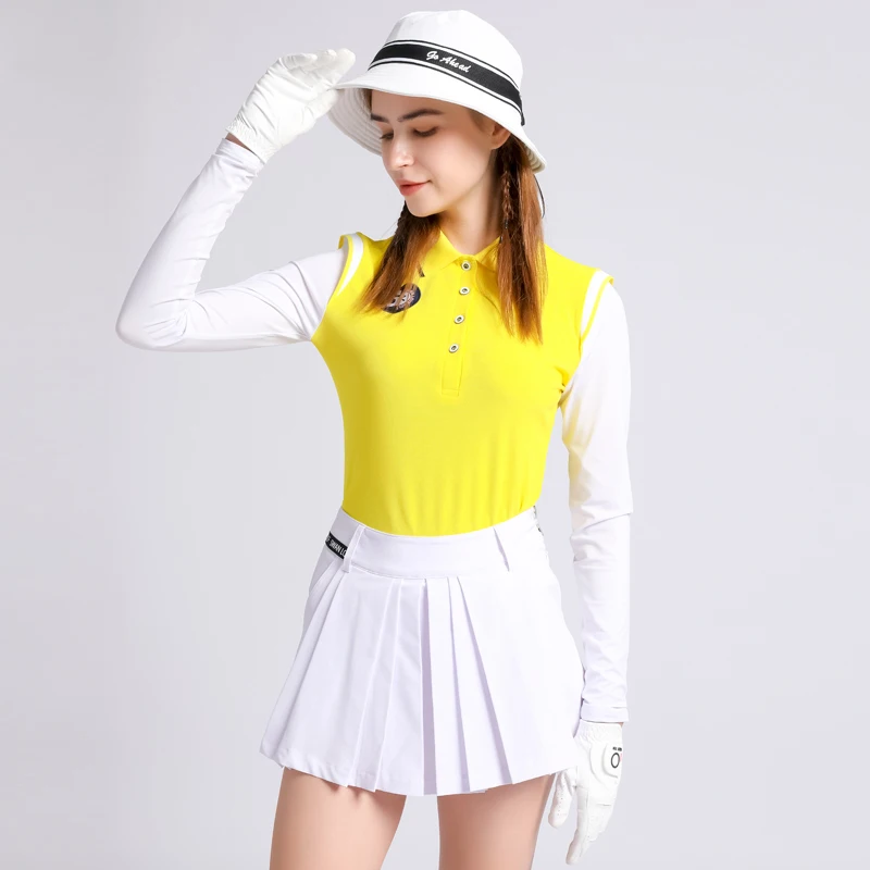 Swan Love Golf New Women Wear Women's Top Long Sleeve Polo Shirt Ladies Skirt Slim Breathable Casual Golf Sports Skirt