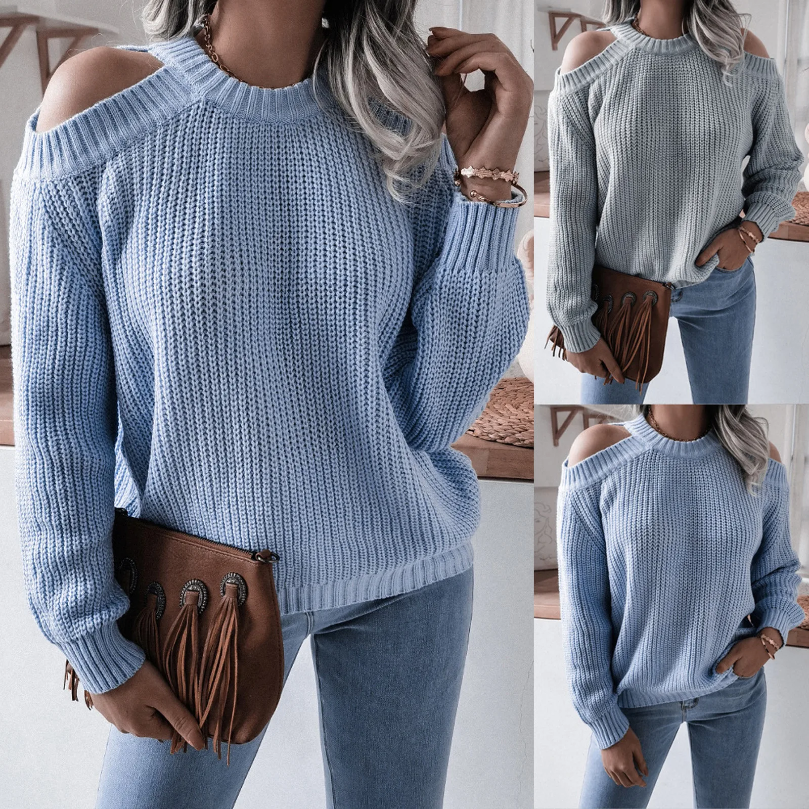

Cardigan Long Sweaters for Women Ladies Cardigan Ladies O-Neck Long Sleeve Loose Chunky Knit Pullover Women Comfy 4x