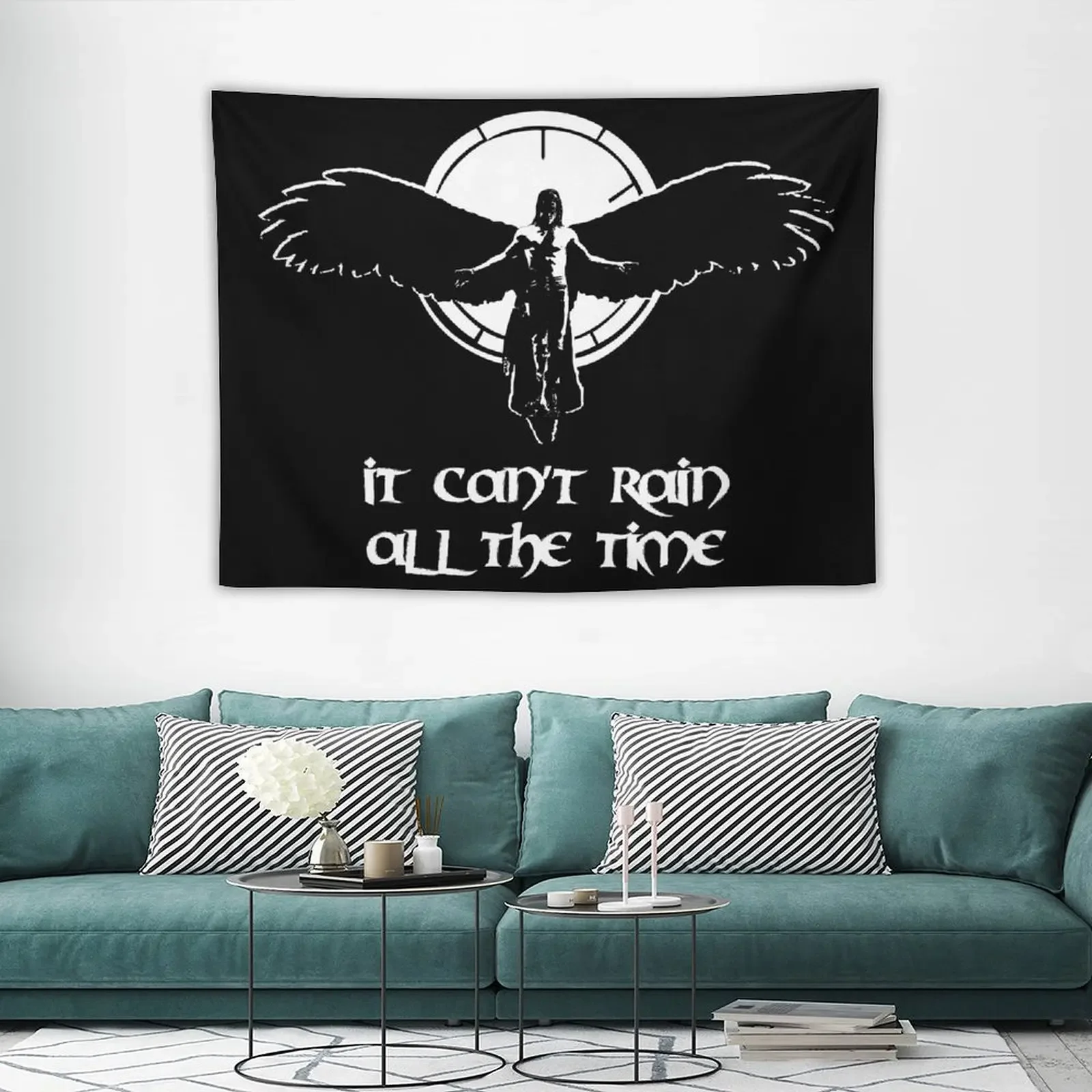 Гобелен с надписью Can't rain all the time корейский декор для комнат эстетический