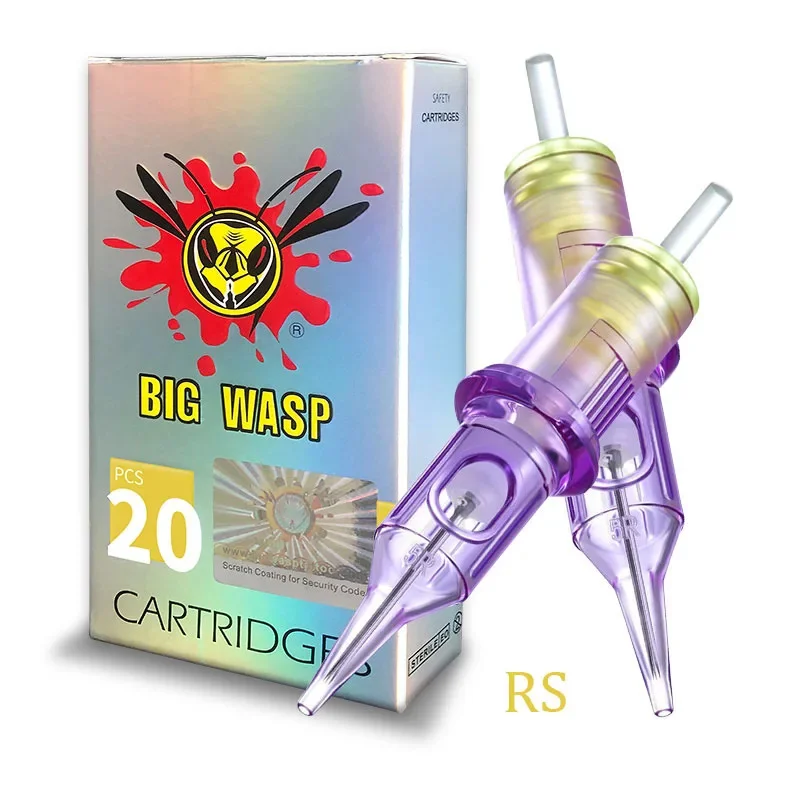 

BIGWASP RS Tattoo Cartridge Needles Professional Disposable Purple Tattoo Needles For Tattoo Machine 20pcs/lot Needles Tattoo