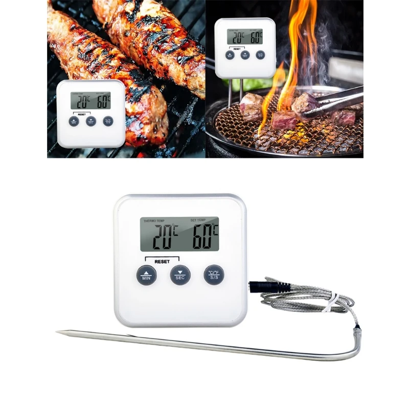 

Digital Food Thermometer Barbecue BBQ Meat Thermometer Instant Read Temp Pro-be