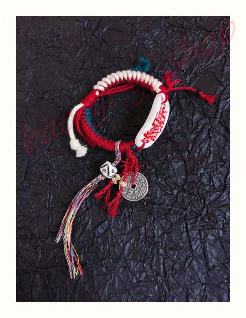 

New Chinese style Five Way God of Wealth Bracelet, hand woven, mountain ghost spending money to collect the chain, zhaocai