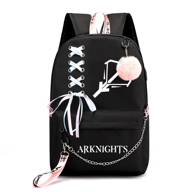 

Game Arknights Backpack for School Girls Teenager Student Bookbag Women Rucksack Canvas Backpack Usb Charging Laptop Travel Bags