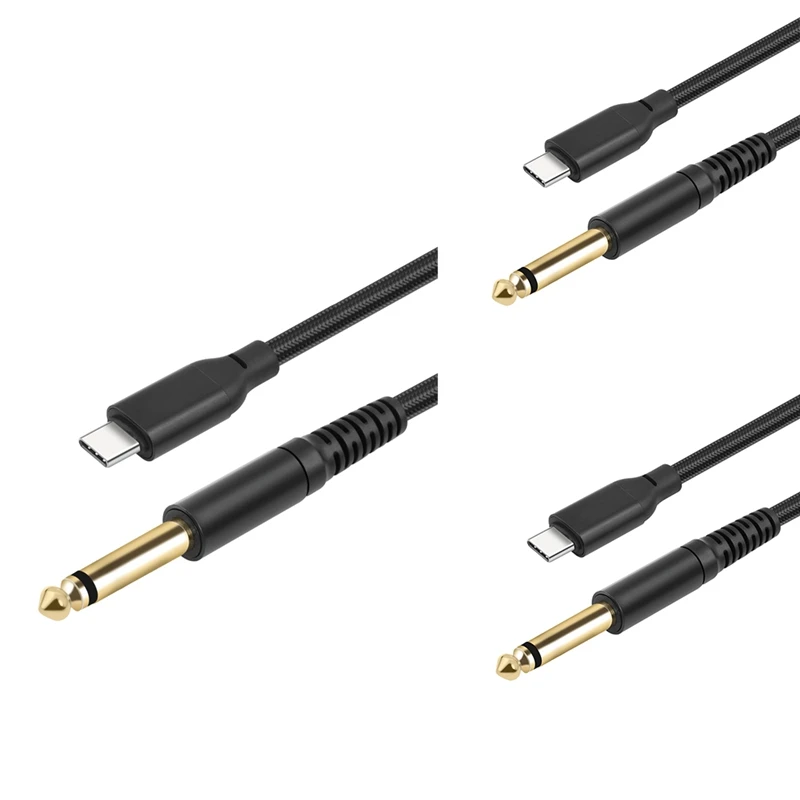 TYPE-C To 6.35Mm 1/4 TRS Audio Stereo Cable Type C Aux Jack Cord For Amplifier Home Theater Mixer