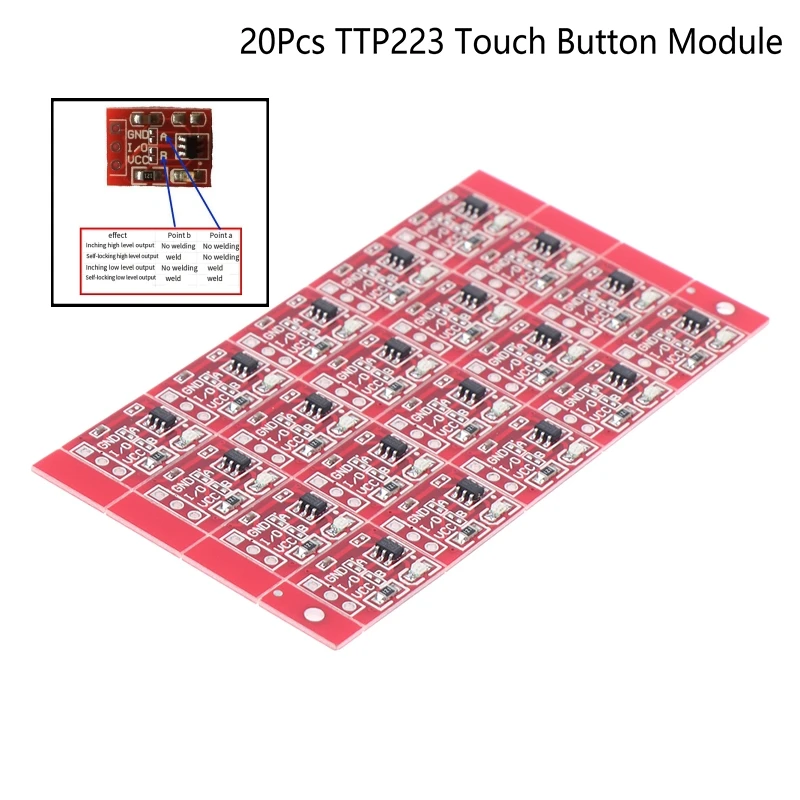 

Сенсорный модуль TTP223, одноканальный самоблокирующийся сенсорный переключатель типа конденсатора для Arduino