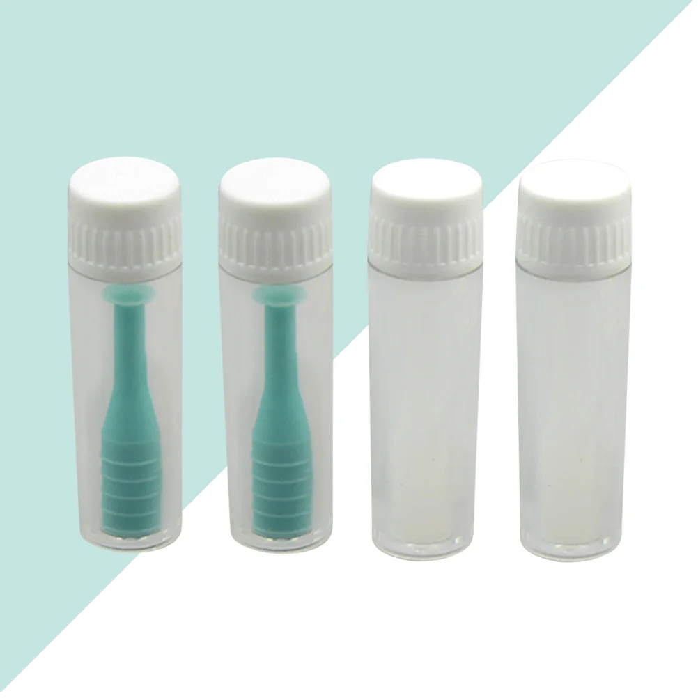 

4pcs RGP Lens Inserter Remover Hard Lens Suction Cup Stick with Bottle for Travel Home Use (Green + White)