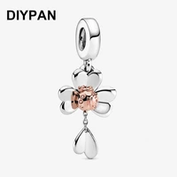 clover and ladybird dangle charm fit original pan bracelet charms bead berloque women diy jewelry