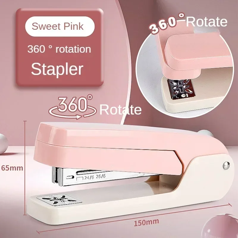 

Большой вращающийся на 360 градусов степлер для студентов, домашнего офиса, степлер, прочная муфта, большой емкости, степлер