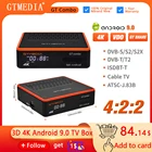 GTMEDIA GT Combo DVB-S2X-T2  C ISDBT ATSC-C (J.83B) Комбинированный декодер 4K-ресивер спутникового ТВ Android 9.0 Smart TV Box CA Card CCam M3U PK GTC