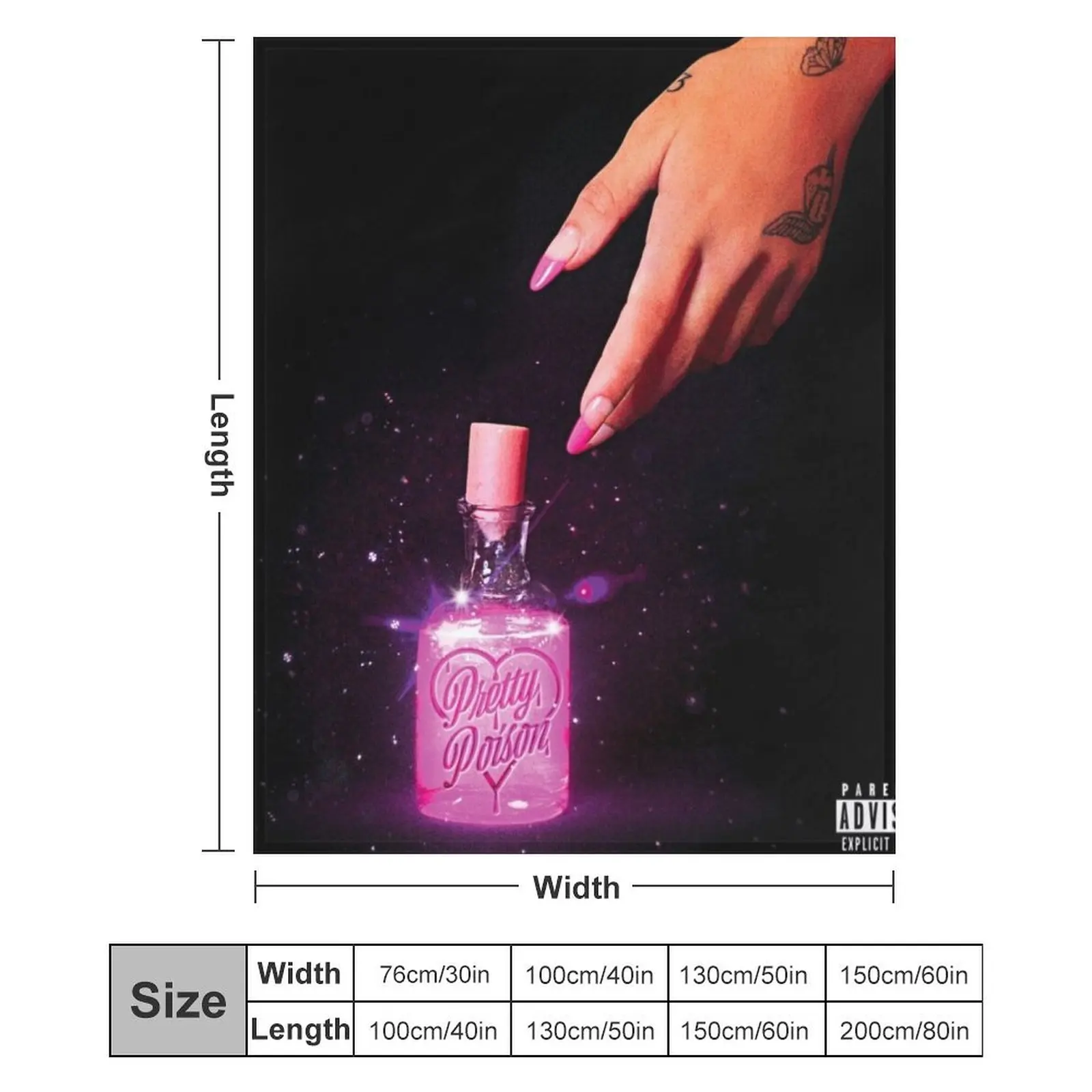 Одеяло Nessa Barrett Pretty Poison спальный мешок декоративное одеяло для путешествий очень