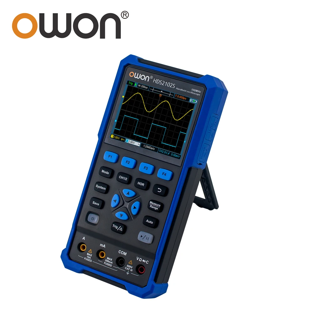 OWON HDS272S 2-канальный 70 МГц HDS2102S 100 Портативный цифровой осциллограф генератор