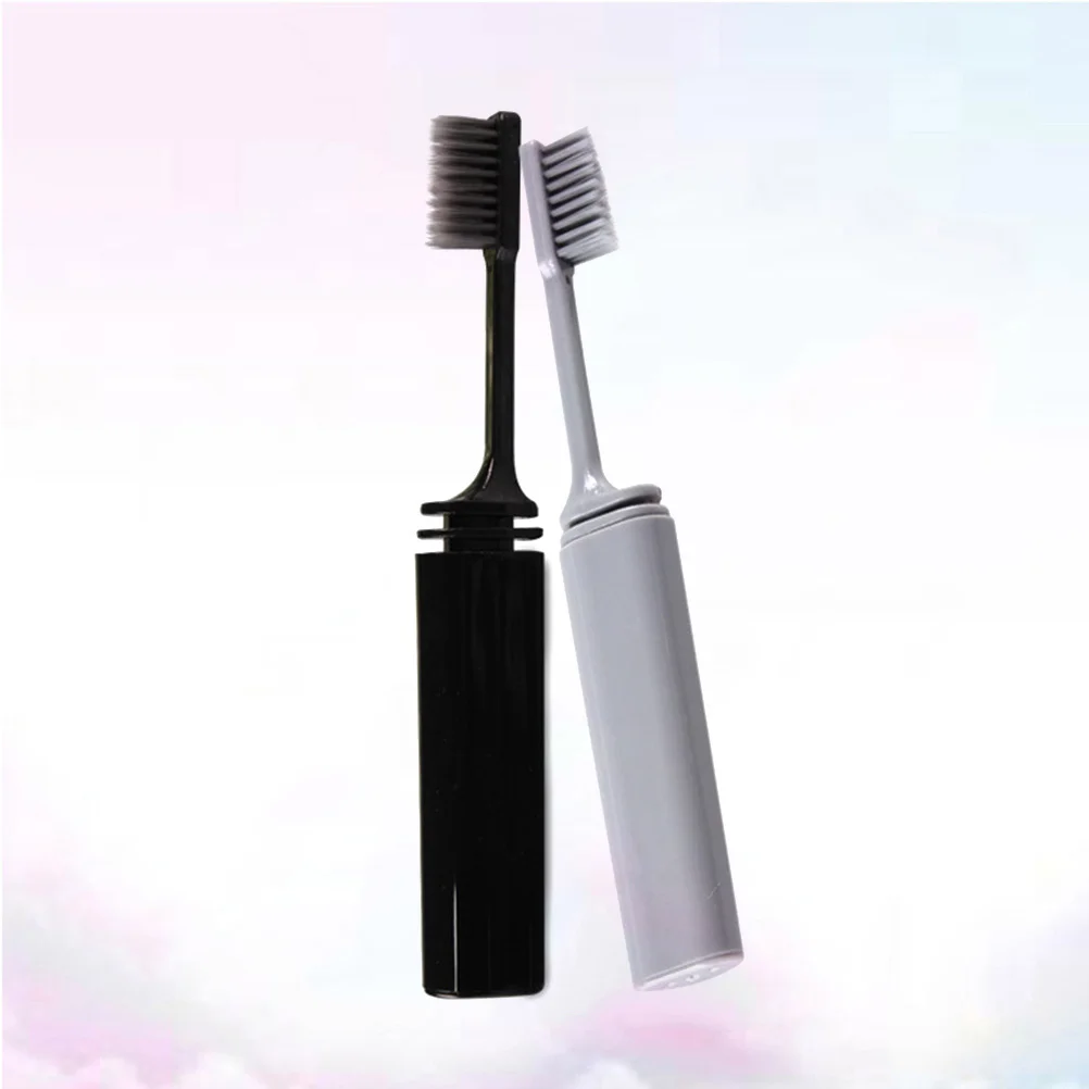 

2pcs Creative Portable Folding Premium Bristled Charcoal