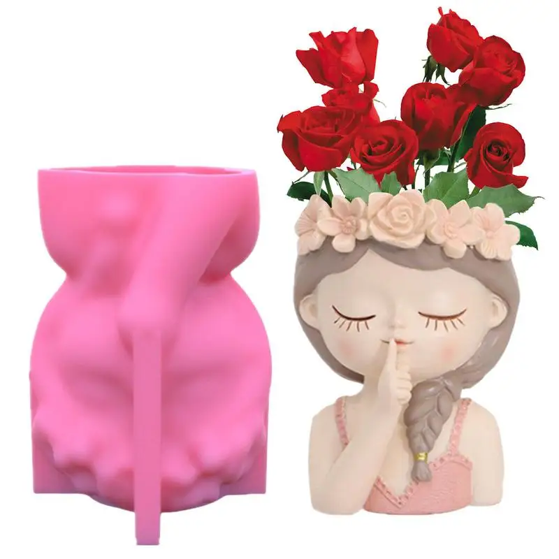 

Boo Girl, форма для бетонного цветочного горшка, женская форма, игрушка, силиконовая форма, подсвечник, форма для ручки, эпоксидная смола