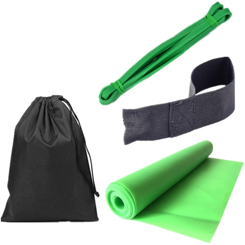 

4 Pcs Yoga Fitness Resistance Ring Yoga Pull Band Rope Set Skid Plate Elastic
