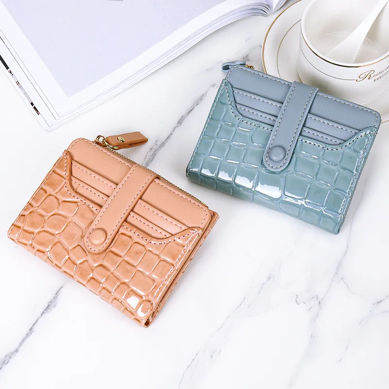 Fashion 2022 New Women's Wallet Korean Version Trend Personality Multifunctional Solid color Stone Pattern Coin Purse Wallet