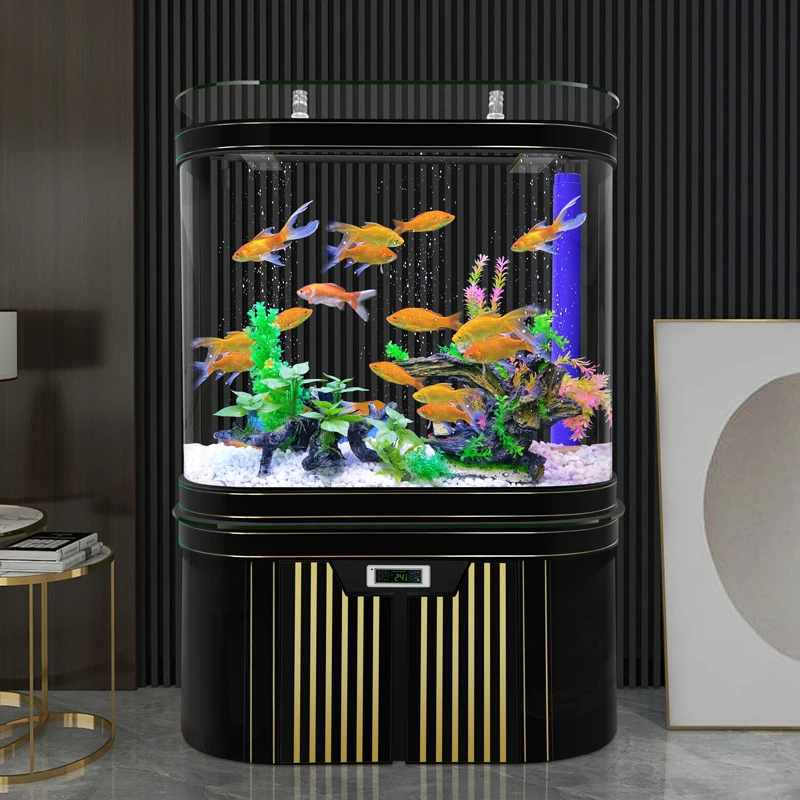 Легкий роскошный аквариум для гостиной небольшой бытовой фильтр с большим дном