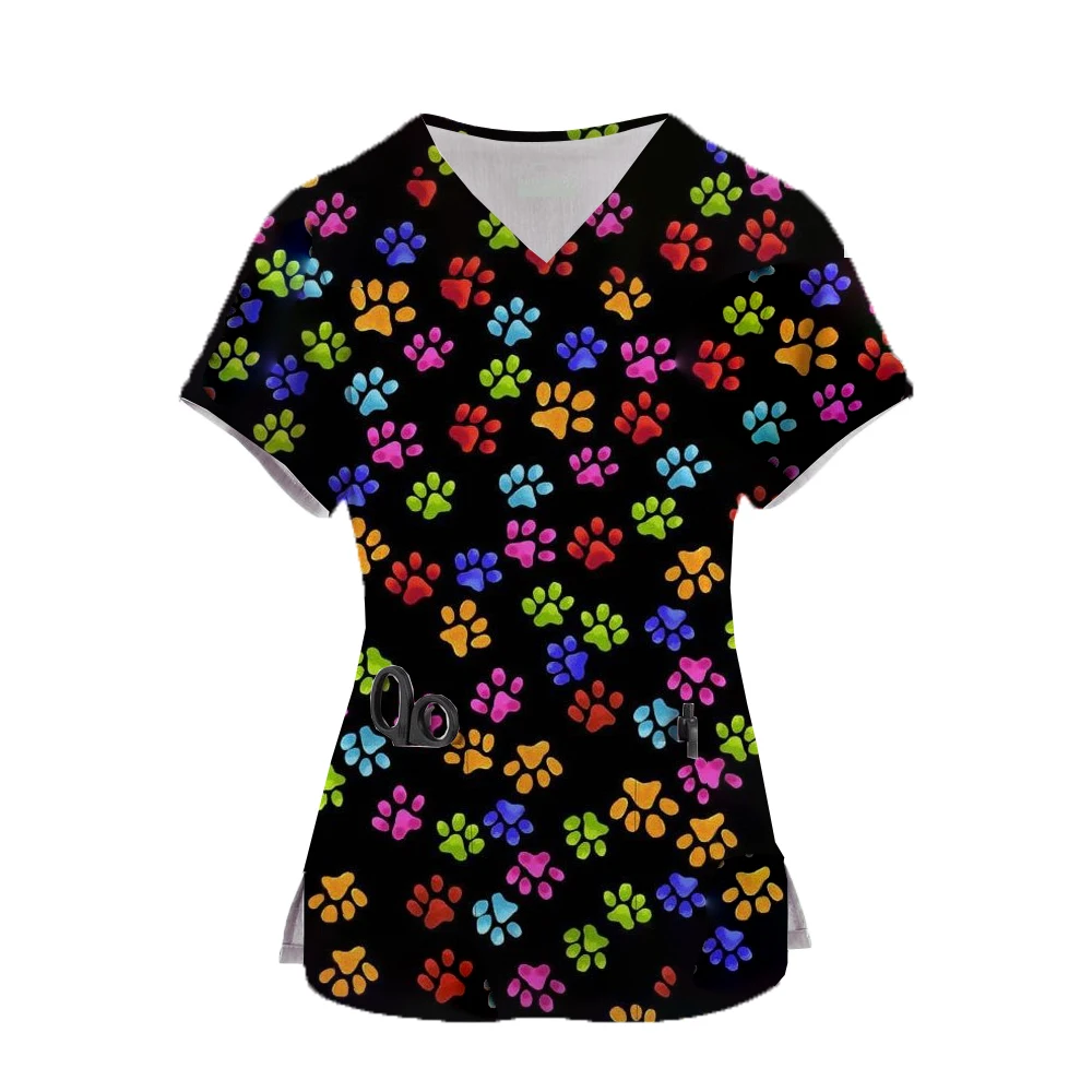 Женская футболка с мультяшным принтом новая хирургическая Рабочая Униформа