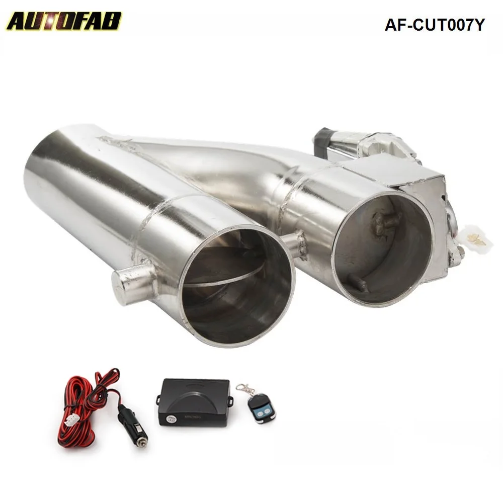 

Patented Product 2" / 2.25" / 2.5" / 3" Electric Exhaust Downpipe Cutout E-Cut Out Dual-Valve Controller Remote Kit AF-CUT007Y