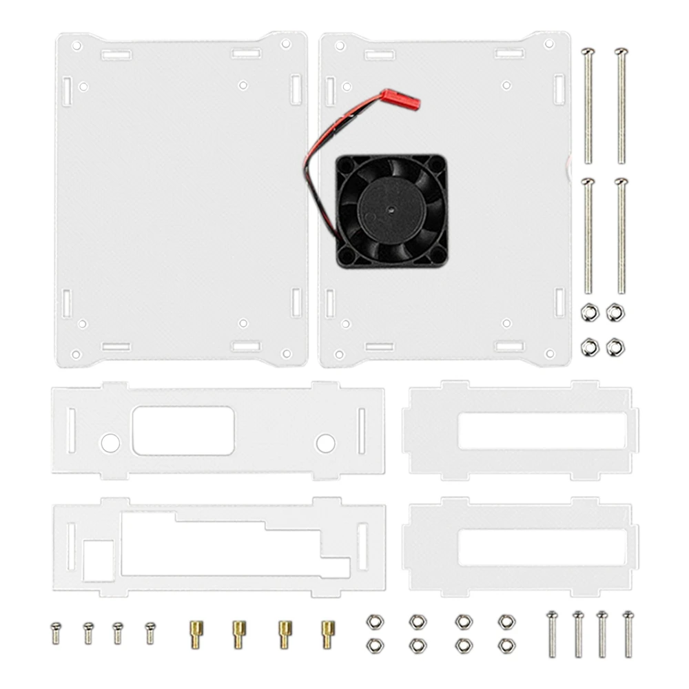 For Jetson Nano B01 A02 2GB Acrylic Case Development Board Universal Protective Shell with Cooling Fan