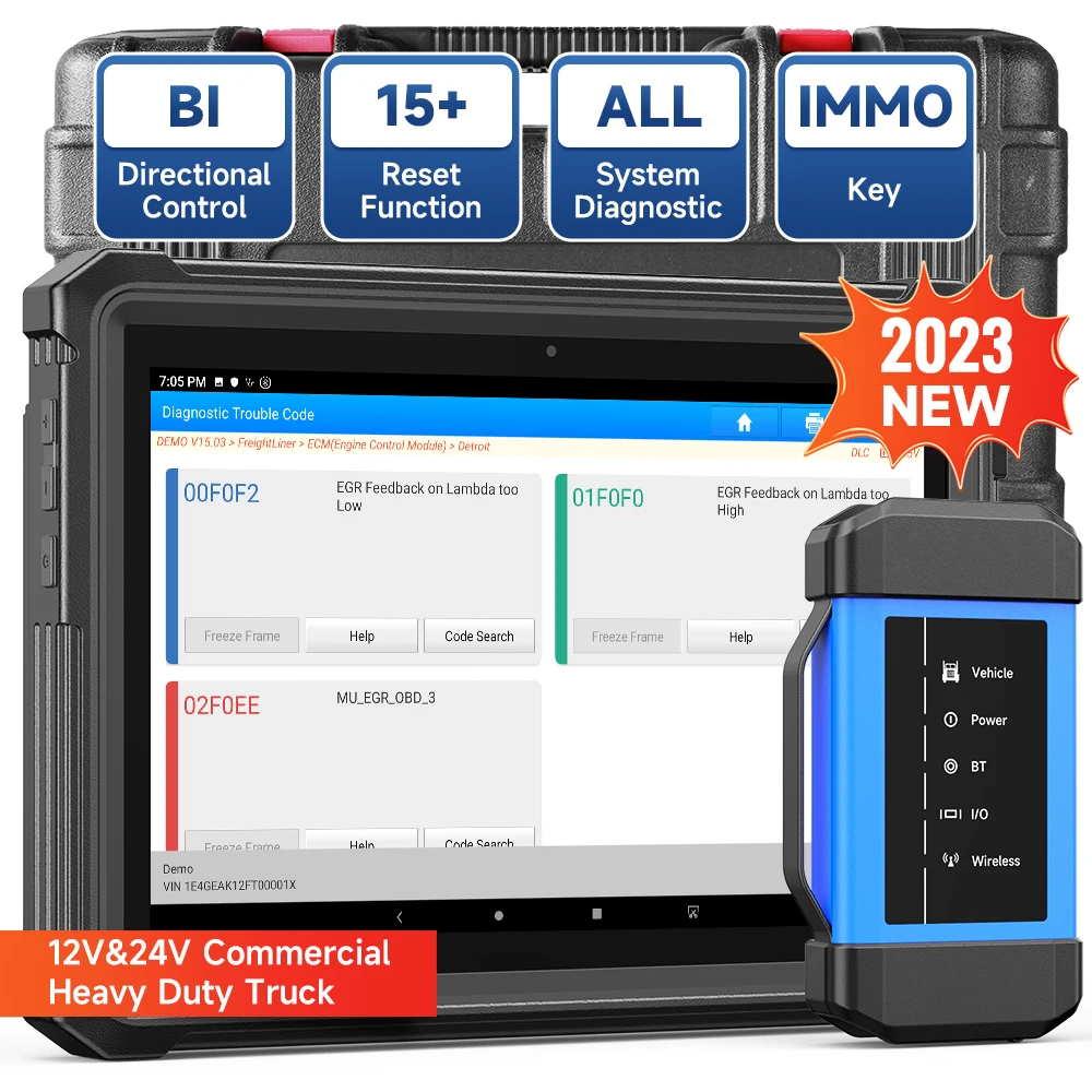 Диагностический инструмент LAUNCH X431 V + HDIII для дизельных грузовиков, двунаправленный тестовый ключ, программатор для коммерческих грузовиков, сканер OBD 2