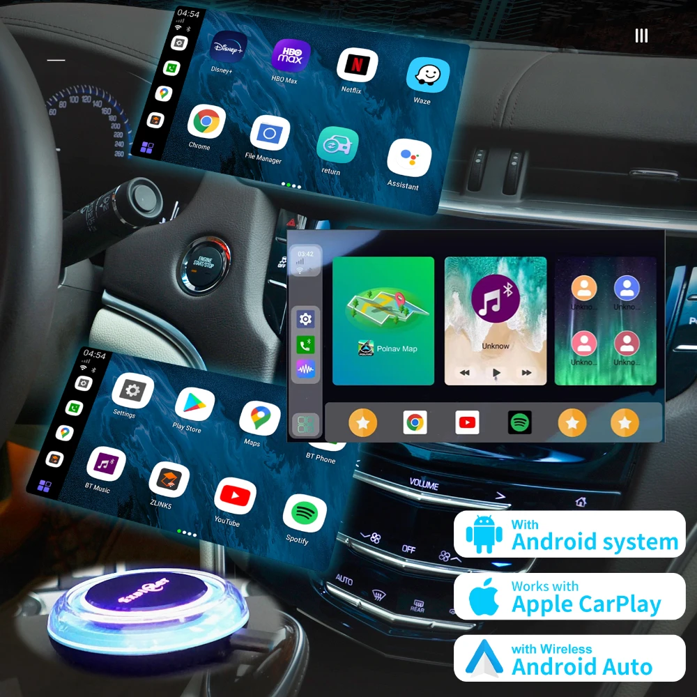 Exploter ApplePie Plus2 CarPlay Android 13 8G+128G Беспроводной CarPlay Android Auto с YouTube и Netflix (art.: 3920dbbdabeab) - 3920dbbdabeab