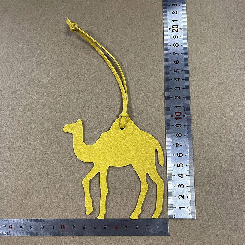 1 шт. милый кожаный брелок верблюжьего цвета для ключей подвеска на рюкзак с