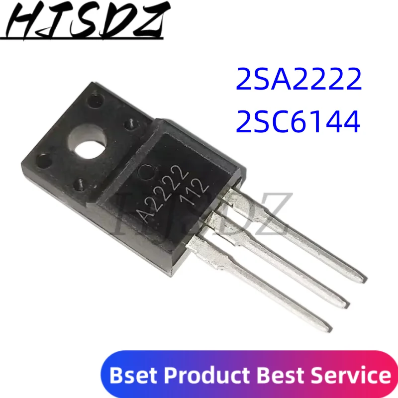 10 штук 2SA2222 2SC6144 TO-220F A2222 C6144 a-220 cada uno (5 штук A2222 + 5 штук C6144)