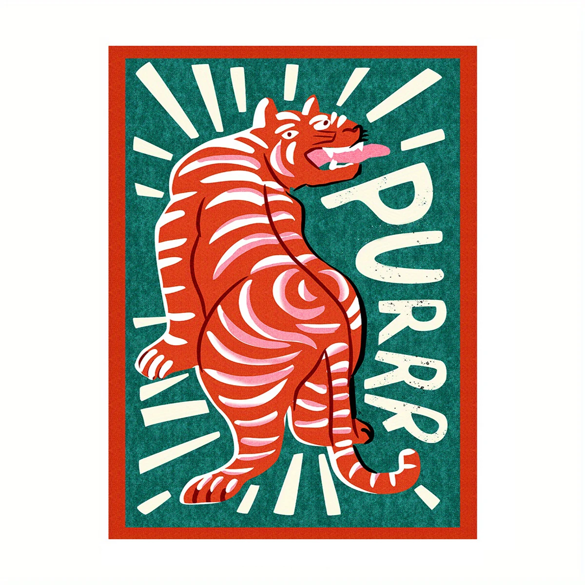 

Коврик DASTICKING с тигровым принтом 100% полиэстер