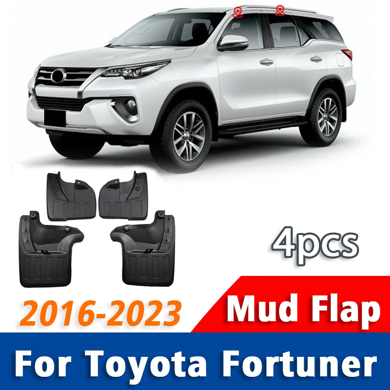 Mud Flap Guards Splash Car Accessories FOR Toyota Fortuner 2016-2023 Mudguard Fender Mudflaps Front Rear 4pcs