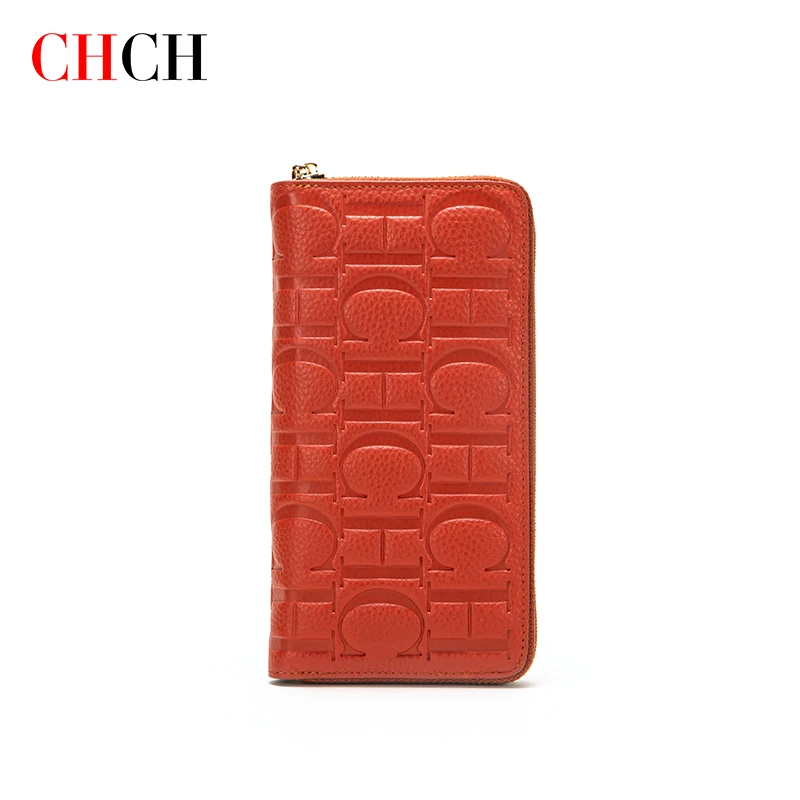 

CHCH Chch Fashion Luxury Designer Women's Travel Wallet Large Capacity Brown Leather Purse for Cards Accessories Bags