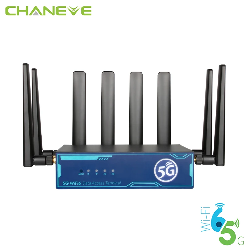 

CHANEVE 5G Router WiFi6 Gigabit Port Dual Band Ax1800Mbps Wireless Wi-Fi Router Whit SIM Card Slot